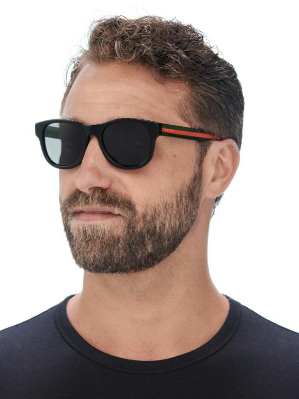 Gucci GG0003S 003 Men Square Sunglasses - Havana / Green / Grey - Picture 3 of 12